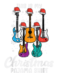 This Is My Christmas Shirt Guitar Xmas Music  Wo Kid Striped Beanie with Solid Band