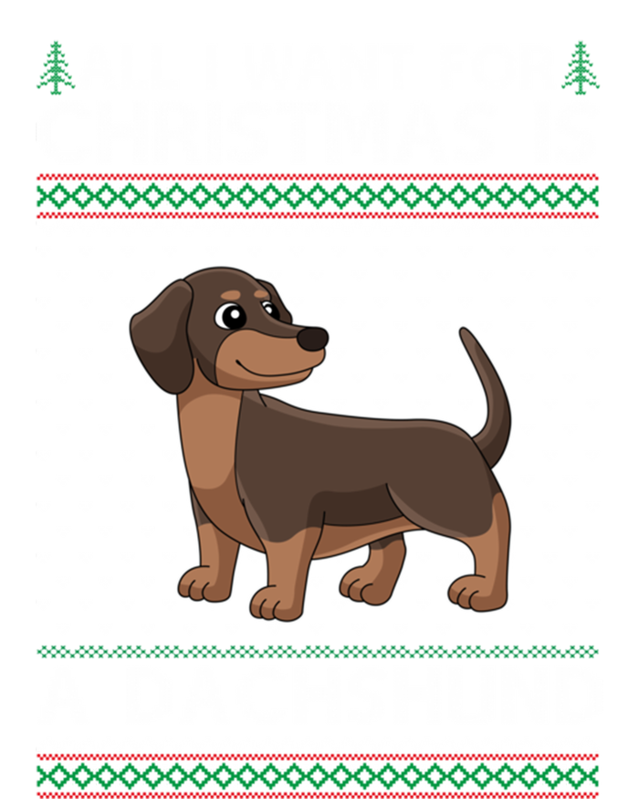 All I Want For Christmas Is A Dachshund Dog Ugly Xmas Gift Coaster