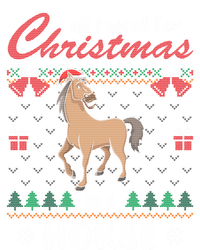 All I Want For Christmas Is A Horse Ugly Christmas Sweater Gift Stripe Pom Pom Beanie