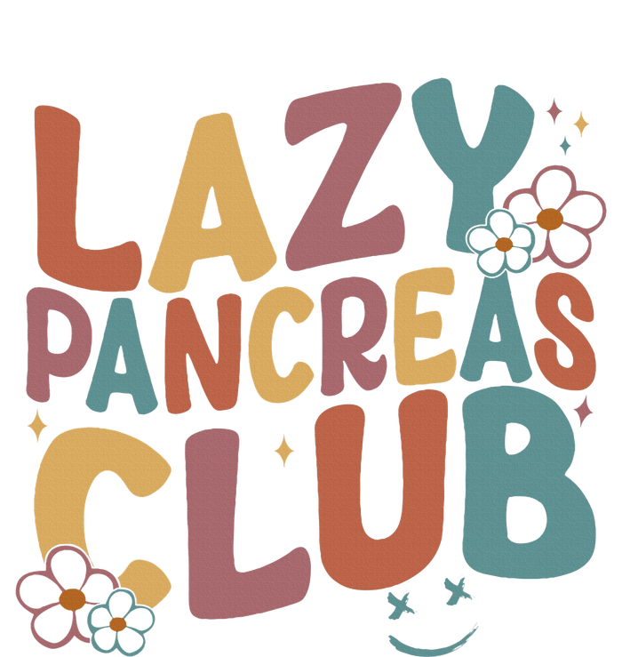 Groovy Retro Lazy Pancreas Club Type 1 Diabetes Awareness Women's T-Shirt