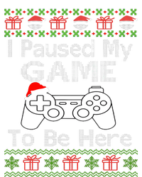 I Paused My Game To Be Here Ugly Sweater Funny Christmas Women's Racerback Tank