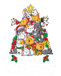 Merry Catmas Funny Cat Dad Cat Mom Christmas Cat Performance Long Sleeve Polo