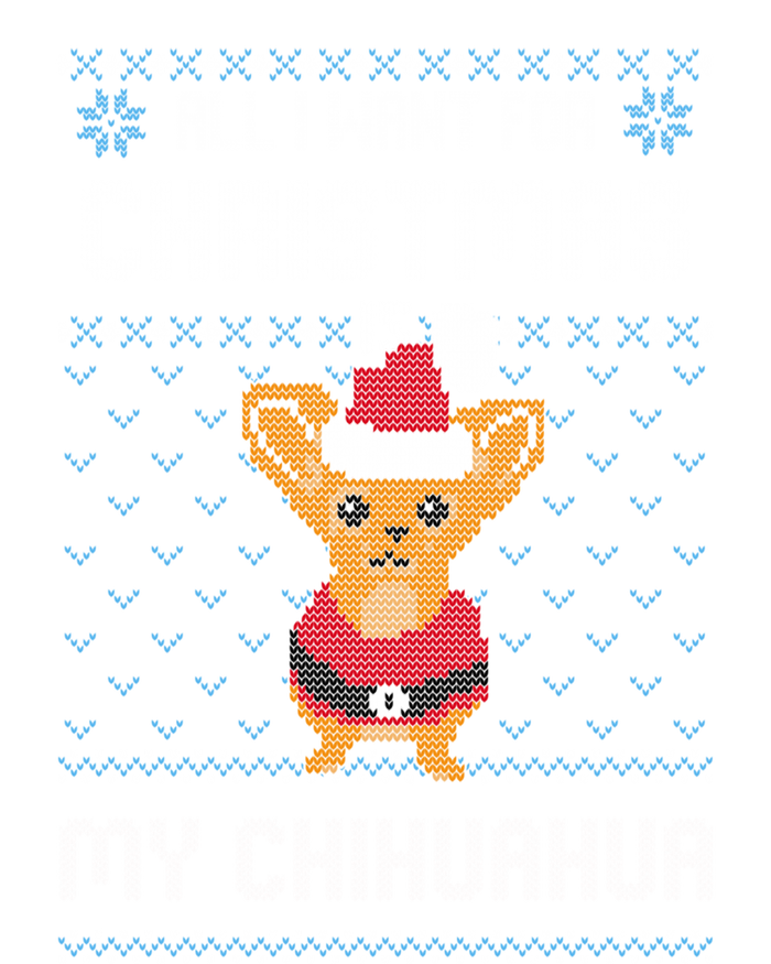 All I Want For Christmas Is Chihuahua Ugly Christmas Sweater Great Gift USA-Made Snowflake Beanie