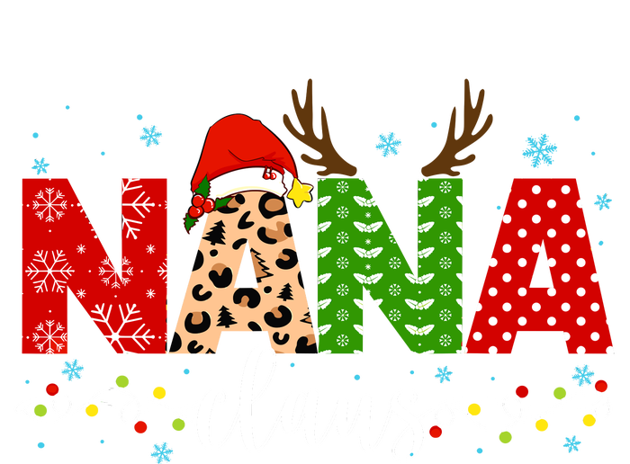 Nana Claus Leopard Print Christmas For Mother Women Youth Performance Sprint T-Shirt