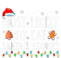 Most Likely To Eat Santas Cookies Family Christmas Holiday Women's Flannel Pajama Set