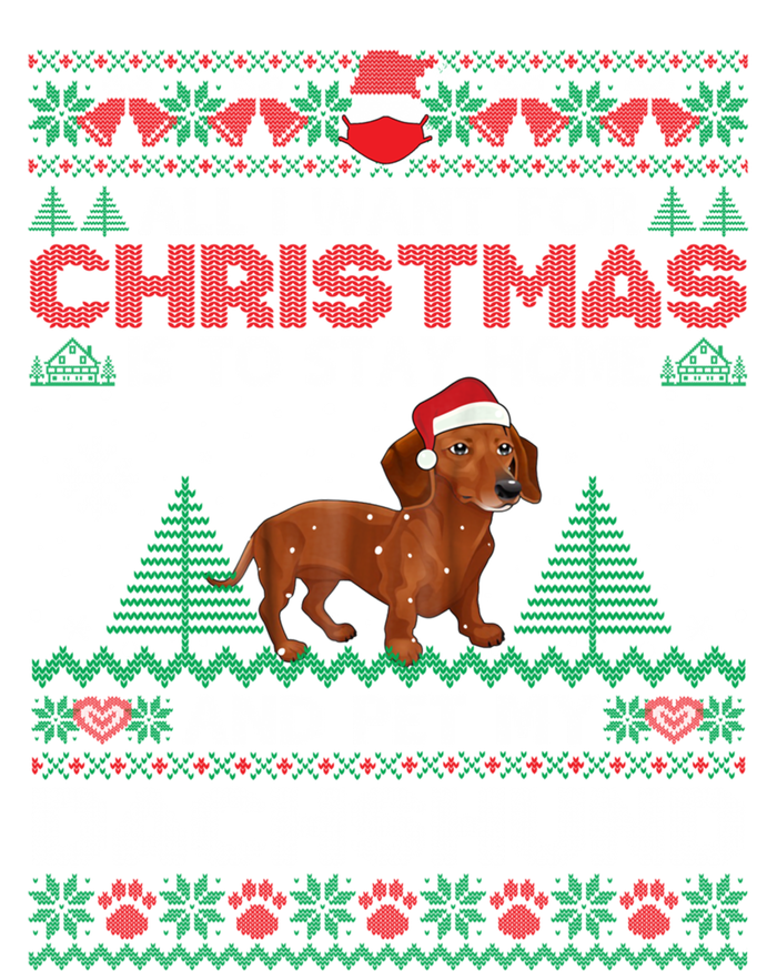 All I Want Is To Stay Home And Pet My Dachshund Christmas Great Gift Valucap Bio-Washed Visor