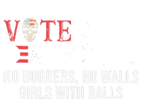 Vote Democrat No Borders No Walls Girl With Balls  Women's Flannel Pajama Set