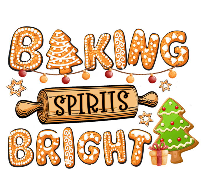 Baking Spirits Bright Chirstmas Cookie Gingerbread Holiday Gift Stripe Pom Pom Beanie