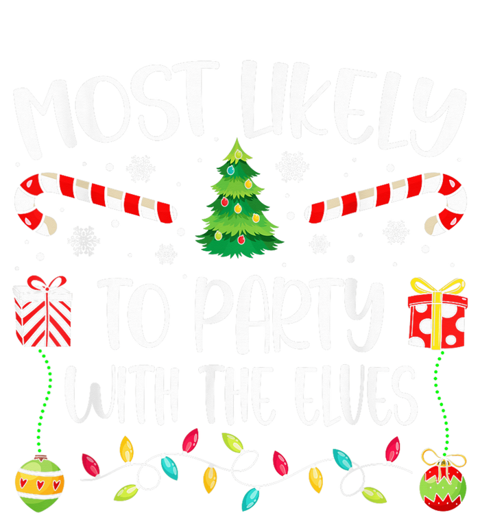 Most Likely To Party With The Elves Christmas Tree Xmas Button