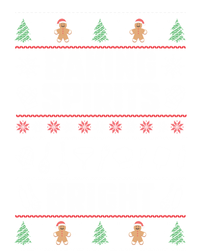 Baking Spirits Bright Funny Christmas Ugly Baker Team Squad Cool Gift Striped Beanie with Solid Band