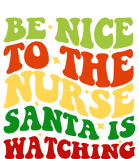 Be Nice To The Nurse Santa Is Watching Matching Christmas Cool Gift Stripe Pom Pom Beanie