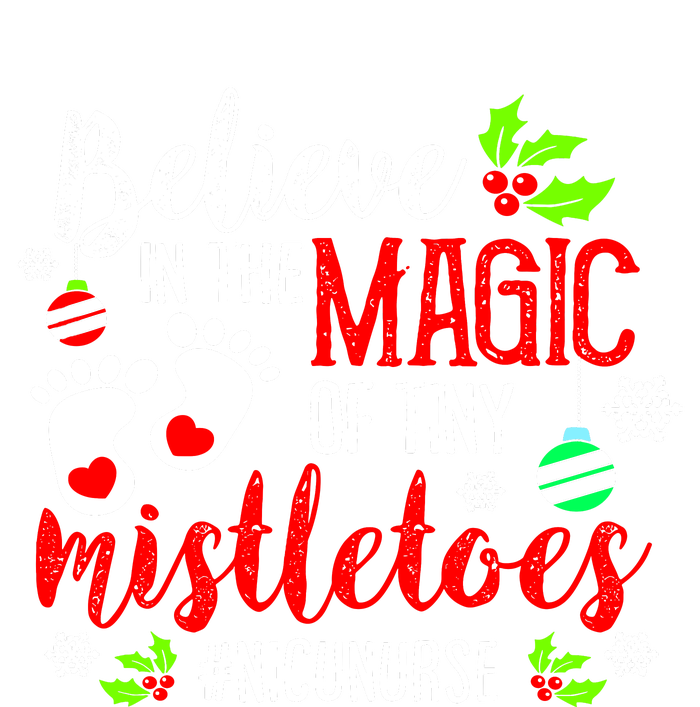 Peds Nicu Nurse Believin Magic Of Tiny Mistletoe Christmas Yupoong Adult 5-Panel Trucker Hat