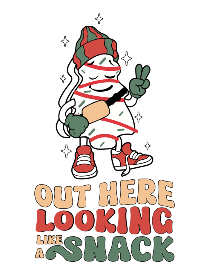 Boojee Out Here Lookin Like Snack Groovy Christmas Tree Cake Funny Gift T-Shirt