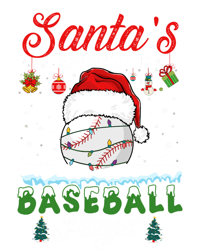 SantaS Favorite Baseball Player Christmas Baseball Tall T-Shirt