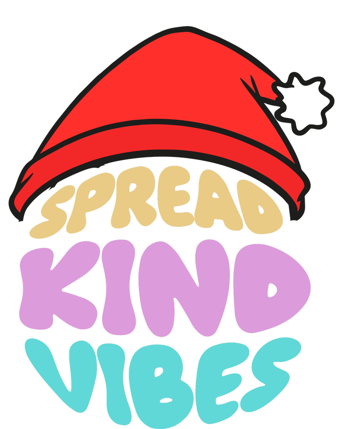 Spread Kind Vibes Funny Christmas Santa Hat Happy Unity Long Sleeve Shirt