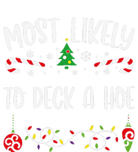 Most Likely To Deck A Hoe Funny Christmas Family Matching Cute Christmas Famil Women's V-Neck T-Shirt