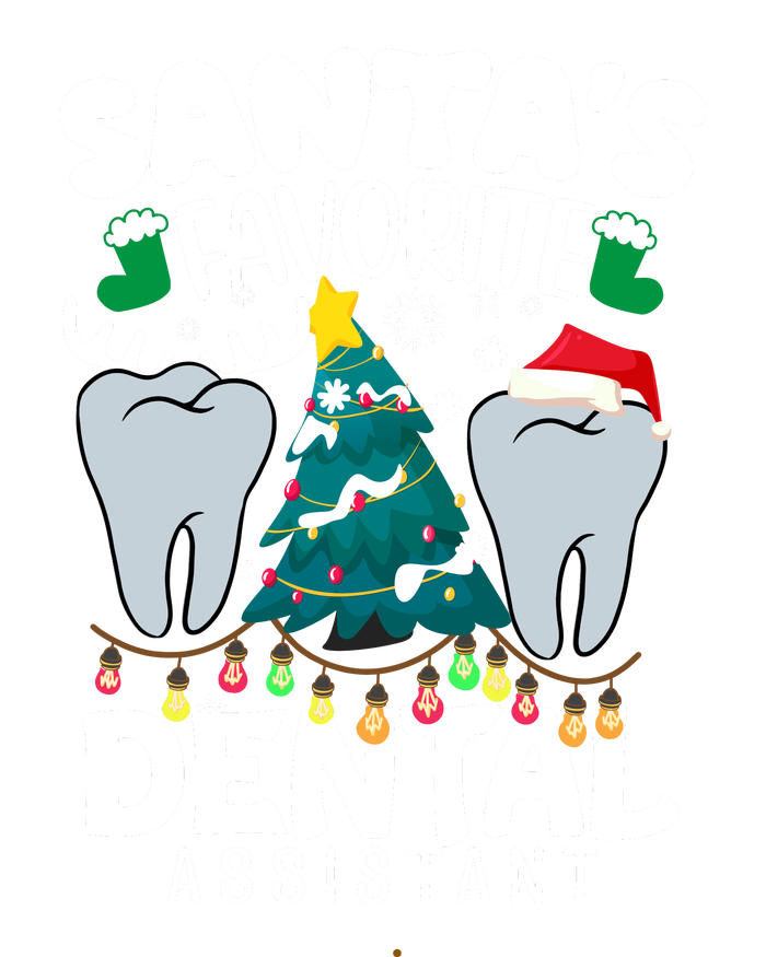 Funny SantaS Favorite Dental Assistant Christmas Santa Hat T-Shirt