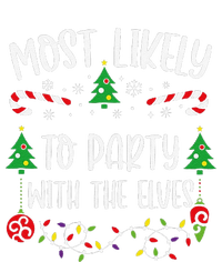 Most Likely To Party With The Elves Funny Christmas Family Matching Cute Chris Cropped Pullover Crew