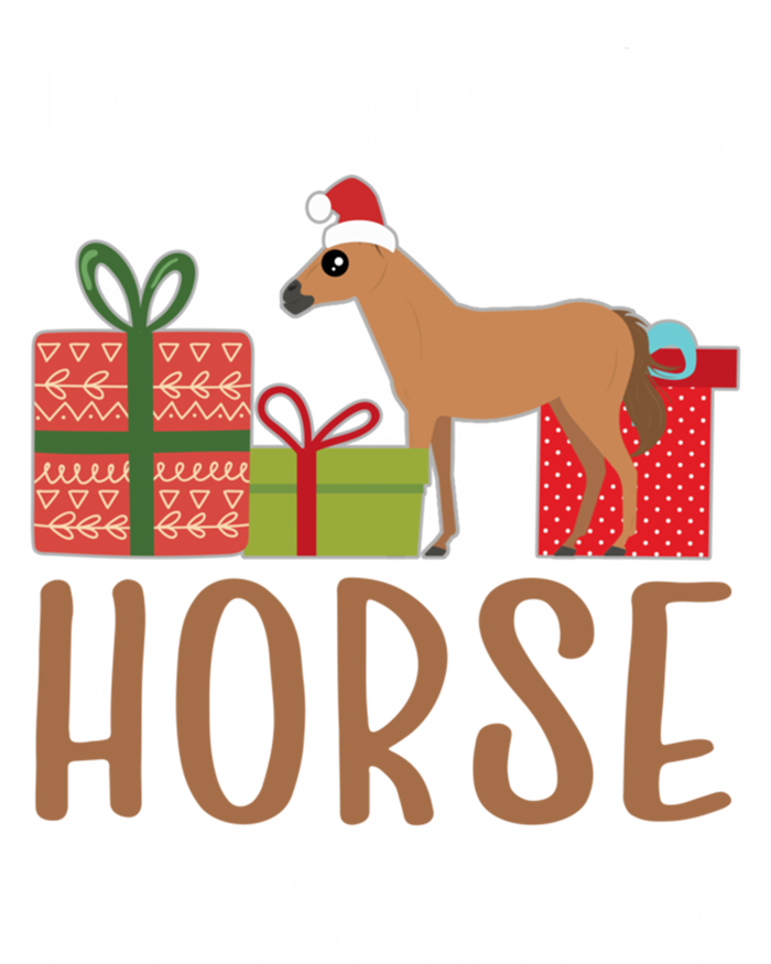 Cute Christmas Horse I Want A Horse Gift Ladies Essential Flowy Tank