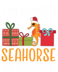 Cute Christmas Seahorse I Want A Seahorse Funny Gift Coaster