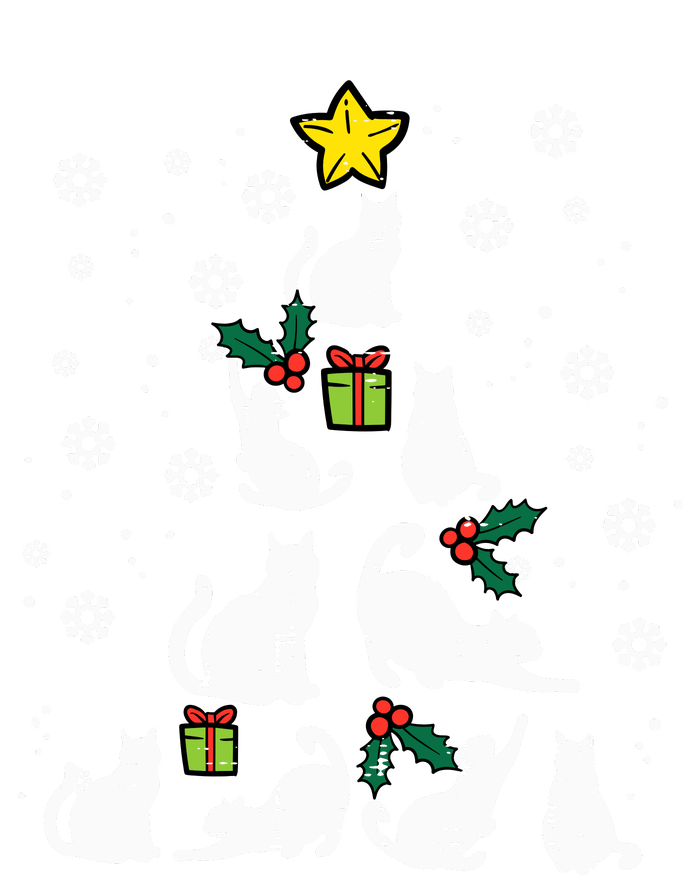 Cats Christmas Tree Cute Cat Lover Xmas Winter Women's Racerback Tank