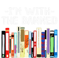 Funny I'm With The Banned Art Read Banned Books  Cropped Pullover Crew