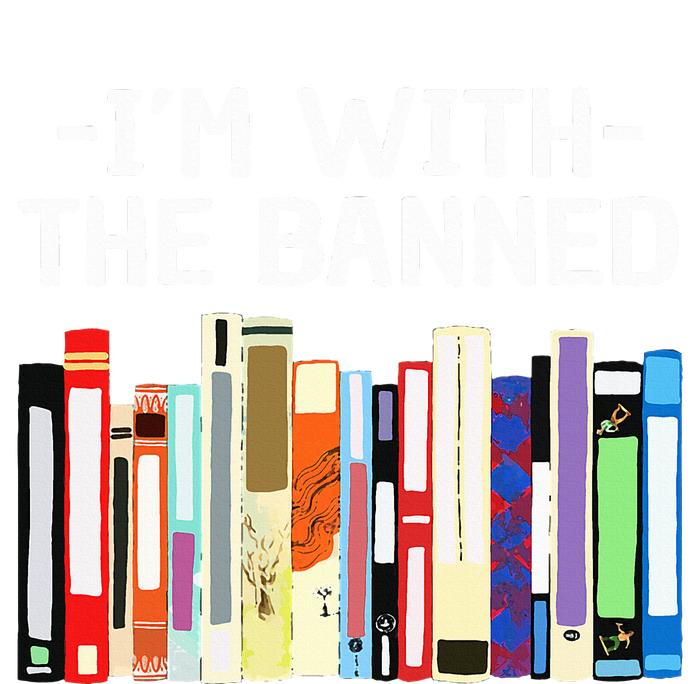 Funny I'm With The Banned Art Read Banned Books  Cropped Pullover Crew