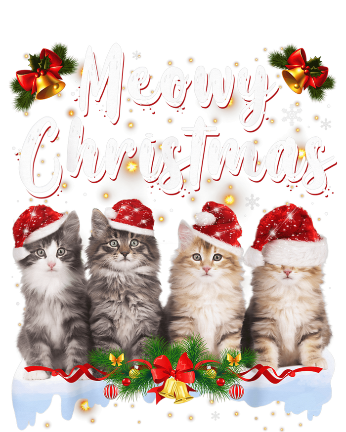 Cat Meowy Family Matching Christmas Pajamas Santa Cats Xmas Flat Bill Trucker Hat