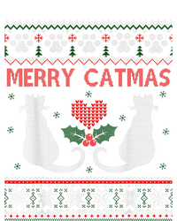 Funny Merry Catmas Ugly Christmas Sweater Drawstring Bag