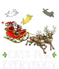 Cats For Everybody Christmas Cat Funny Xmas Santa  Womens Funnel Neck Pullover Hood