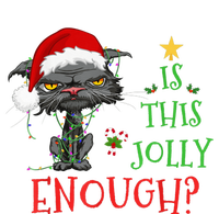 Is This Jolly Enough Cat Christmas Lights Bored Cat Funny T-Shirt