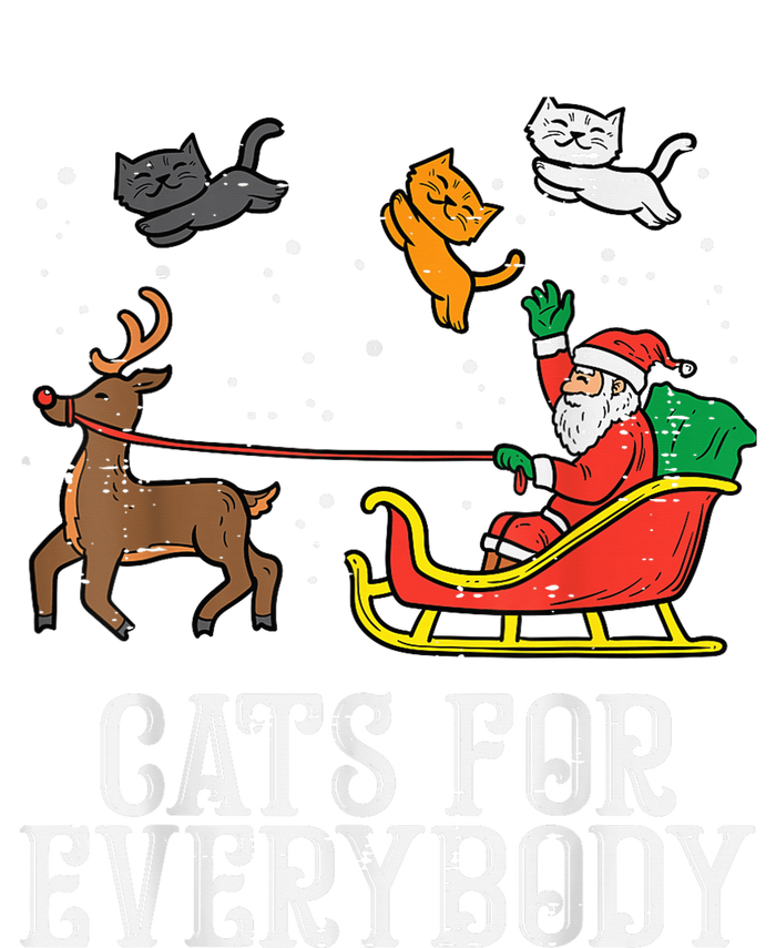 Cats For Everybody Christmas Cat Funny Xmas Wo Santa Tie-Dye Long Sleeve Shirt