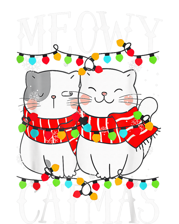 Funny Meowy Catmas Merry Christmas Kitten Pajama T-Shirt