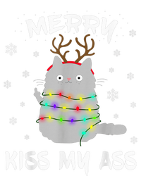 Merry KissMyAss Christmas Theme Cat Lovers Gift for Cat Mum T-Shirt