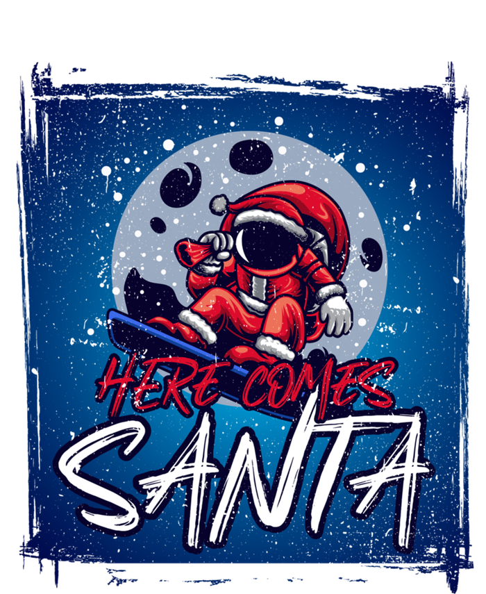 Here Comes Santa Santa Claus On A Skateboard In Moonlight Cool Gift T-Shirt