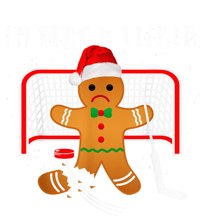 Hockey Goalie Funny Christmas Gingerbread Man Goalie Shirt Sustainable Knit Beanie