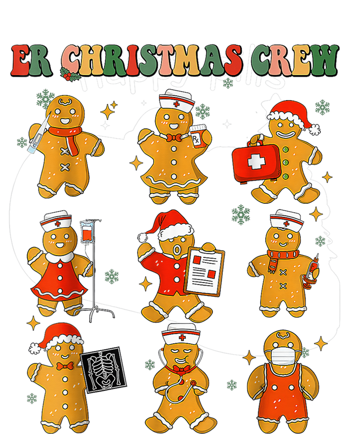 ER Christmas Crew Gingerbread Nurse Christmas Nursing School Women's Knotted Racerback Tank