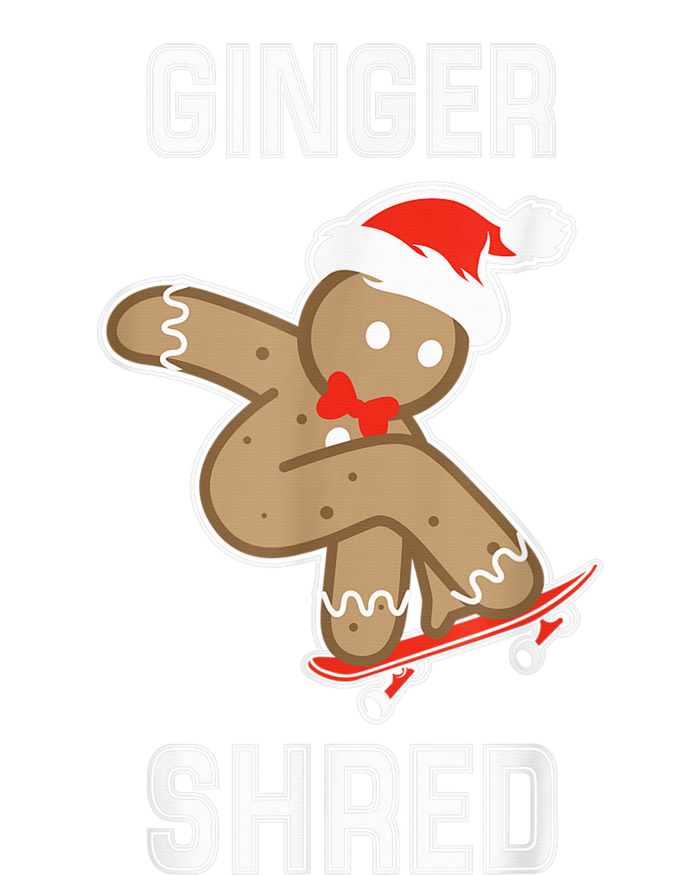 Ginger Shred Gingerbread Man Skateboarding Funny Christmas T-Shirt