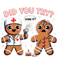 Funny Christmas Nurse Gingerbread Man Did You Try Icing It T-Shirt