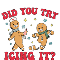 Funny Christmas Nurse Gingerbread Man Did You Try Icing It T-Shirt