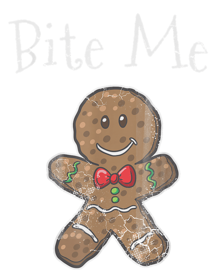 Funny Christmas Bite Me Gingerbread Man T-Shirt