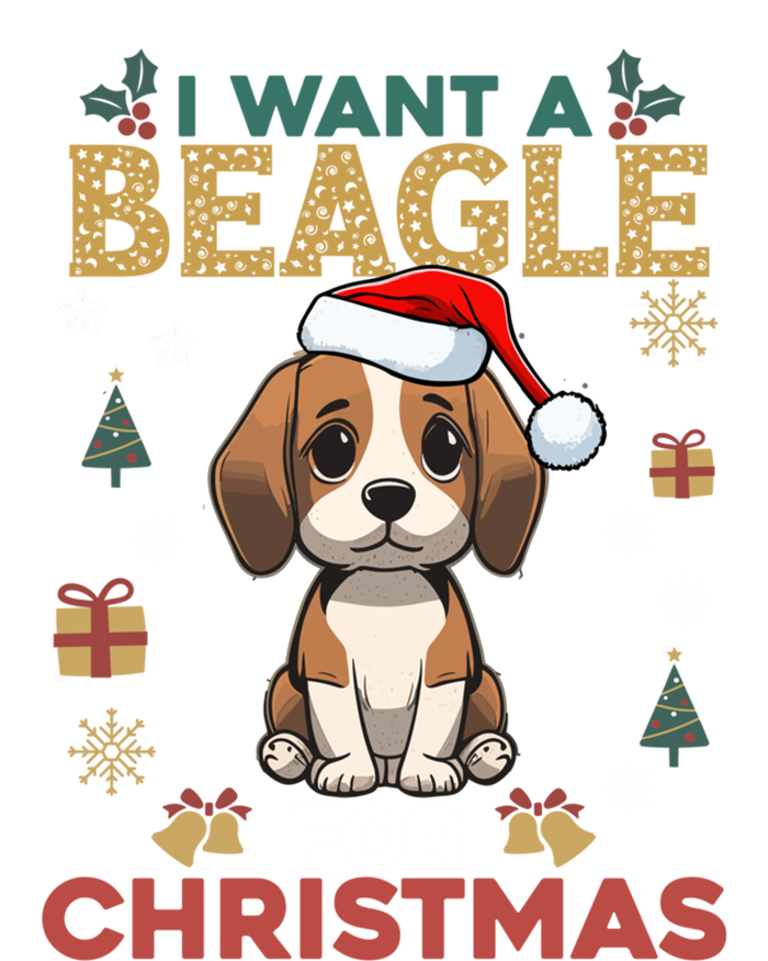 I Want A Beagle For Christmas Cute Dog Lover Family Pajama Meaningful Gift Bumper Sticker