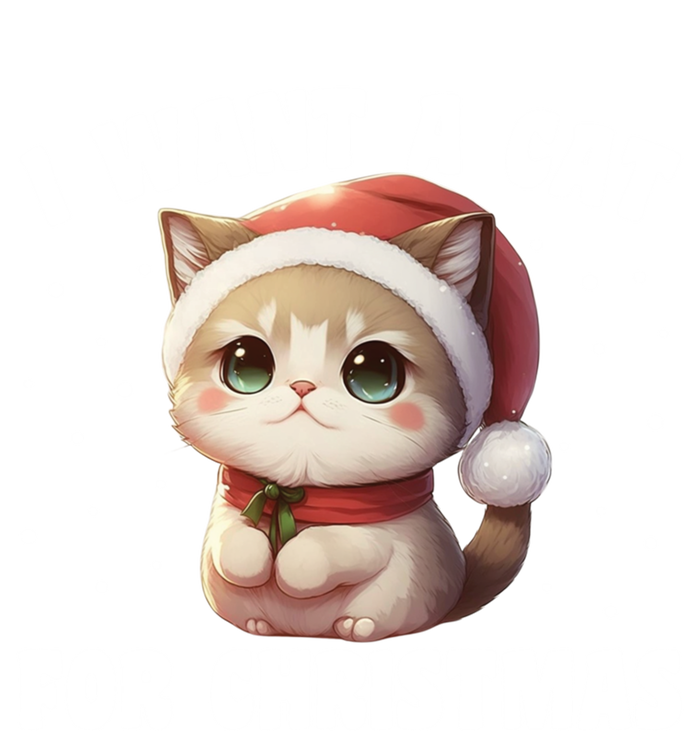 I Want A Cat For Christmas Cute Cats Gift Insulated Varsity Jacket