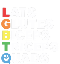 Muscle Alphabet Lats Glutes Biceps Triceps Quads Lgbtq Striped Beanie with Solid Band