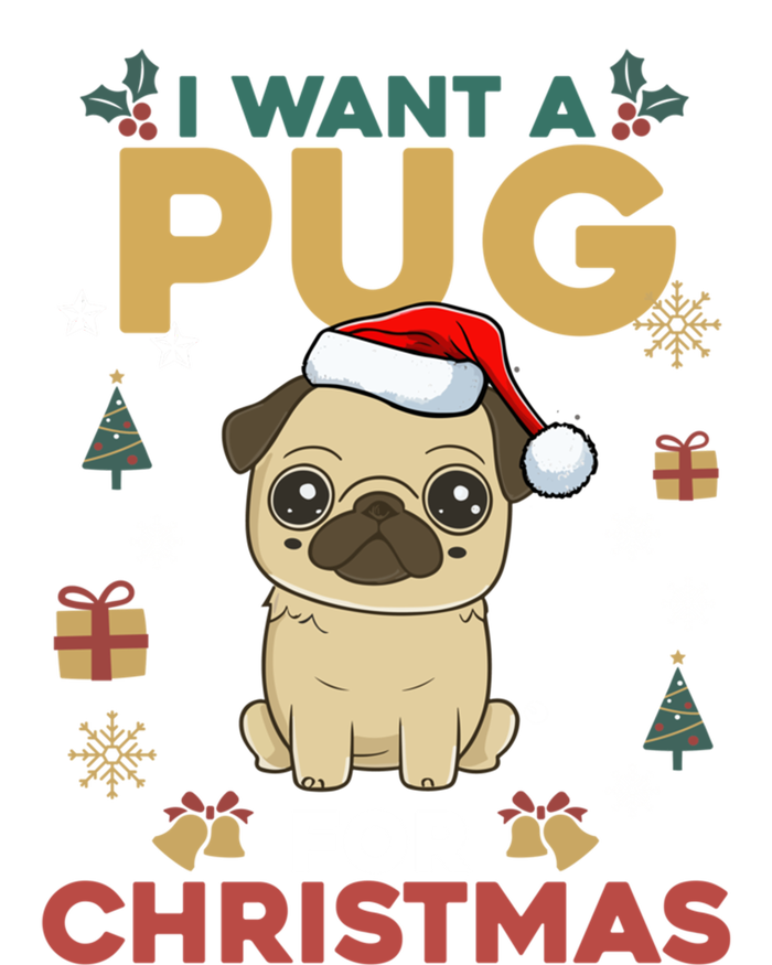 I Want A Pug For Christmas Cute Dog Lover Christmas Pajama Gift Kids Tie-Dye T-Shirt