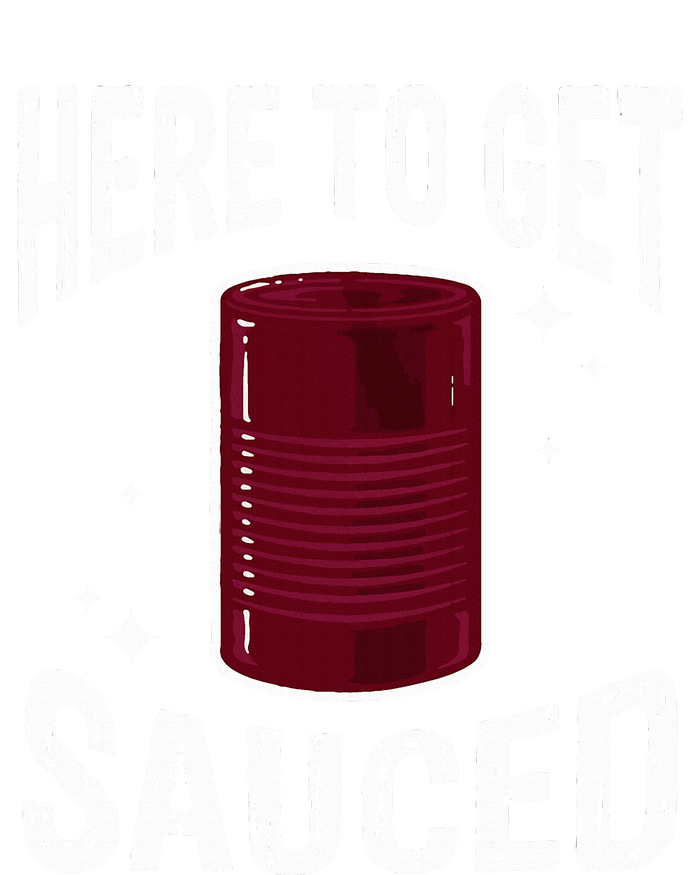 Here To Get Sauced Funny Cranberry Sauce Thanksgiving Food Flat Bill Trucker Hat