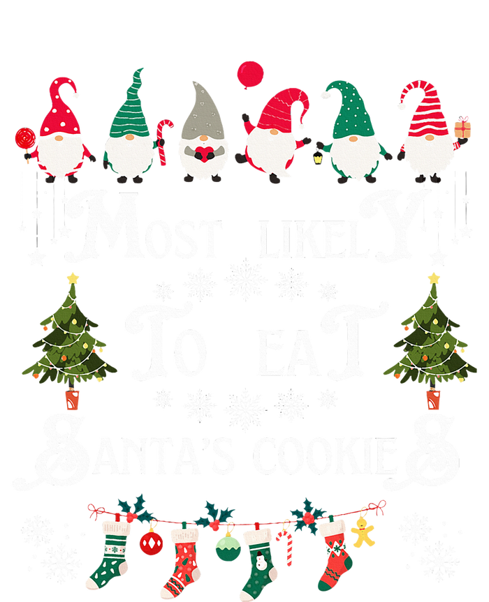 Most Likely To Eat Santas Cookies Family Christmas Holiday Long Sleeve Pajama Set