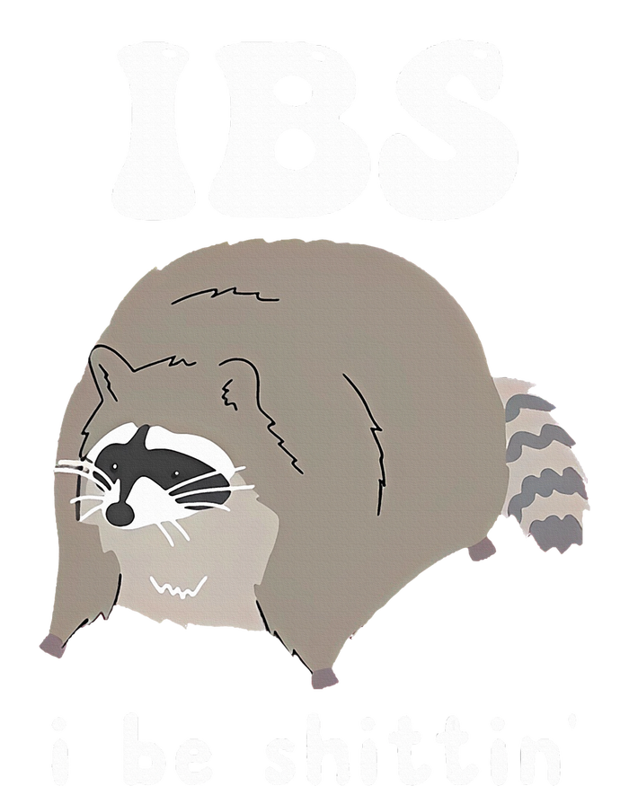 IBS I Be Shittin' Raccoon Funny Women's Knotted Racerback Tank