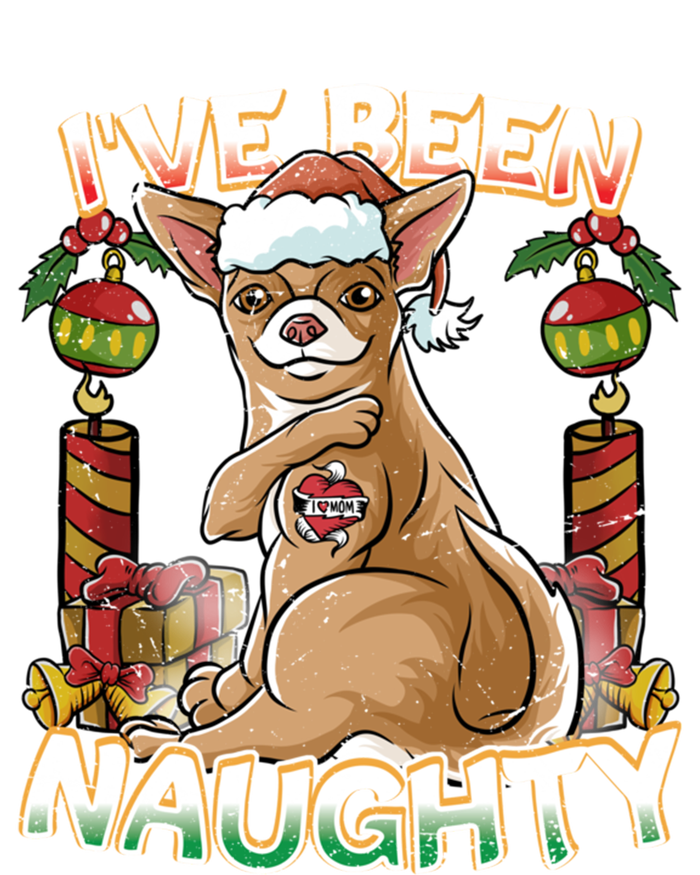 IVe Been Naughty Chihuahua Cute Dog With Santa Claus Hat Cute Gift Tie-Dye T-Shirt