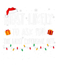 Most Likely To Ask For The Most Expensive Gifts Christmas Women's Perfect Tri Rocker Tank